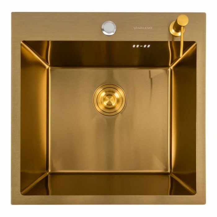Кухонная мойка  VALESO  PVD золото 50-50мм