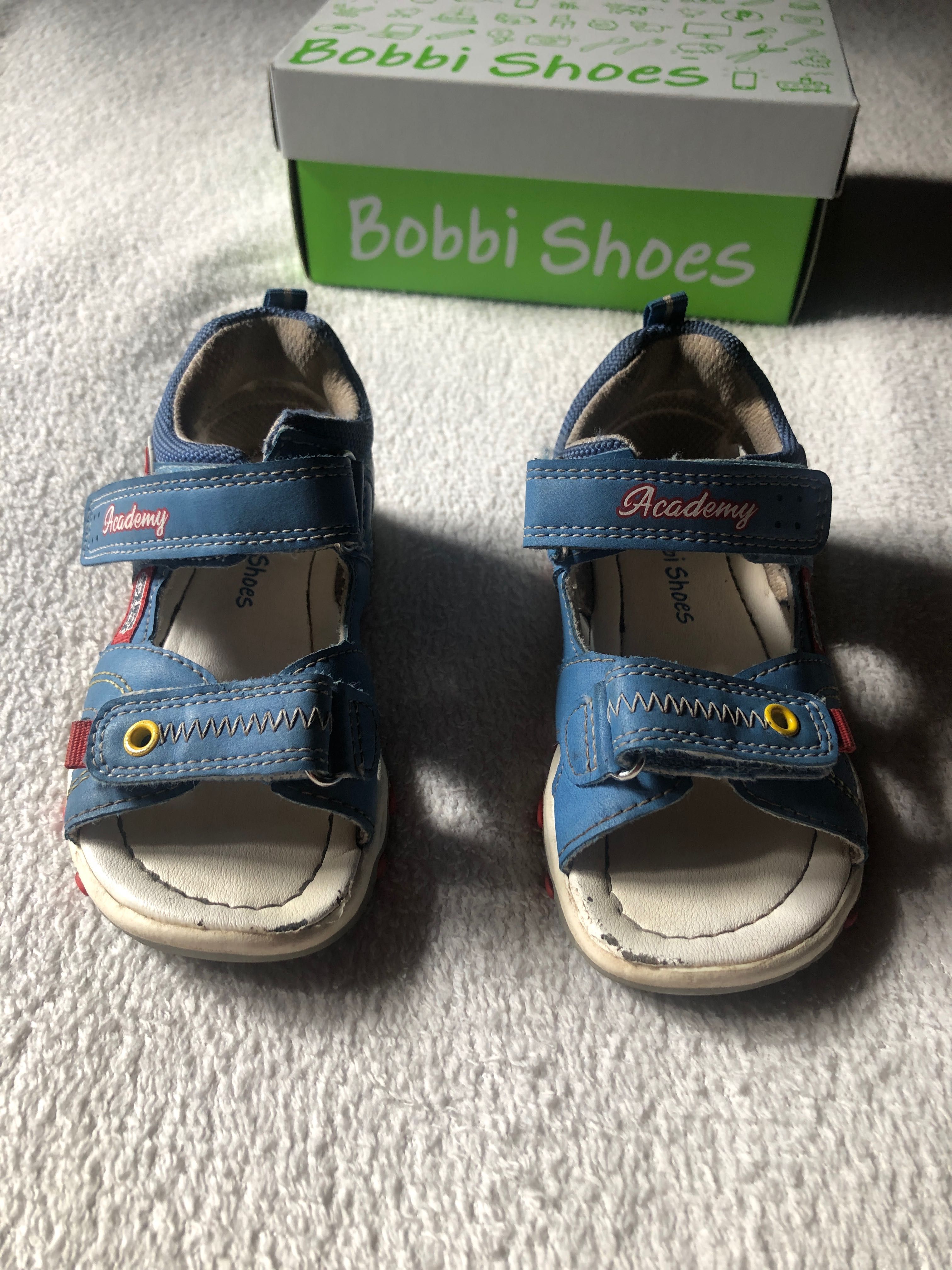 Sandały chłopięce niebieskie, rozmiar 24, Bobbi Shoes