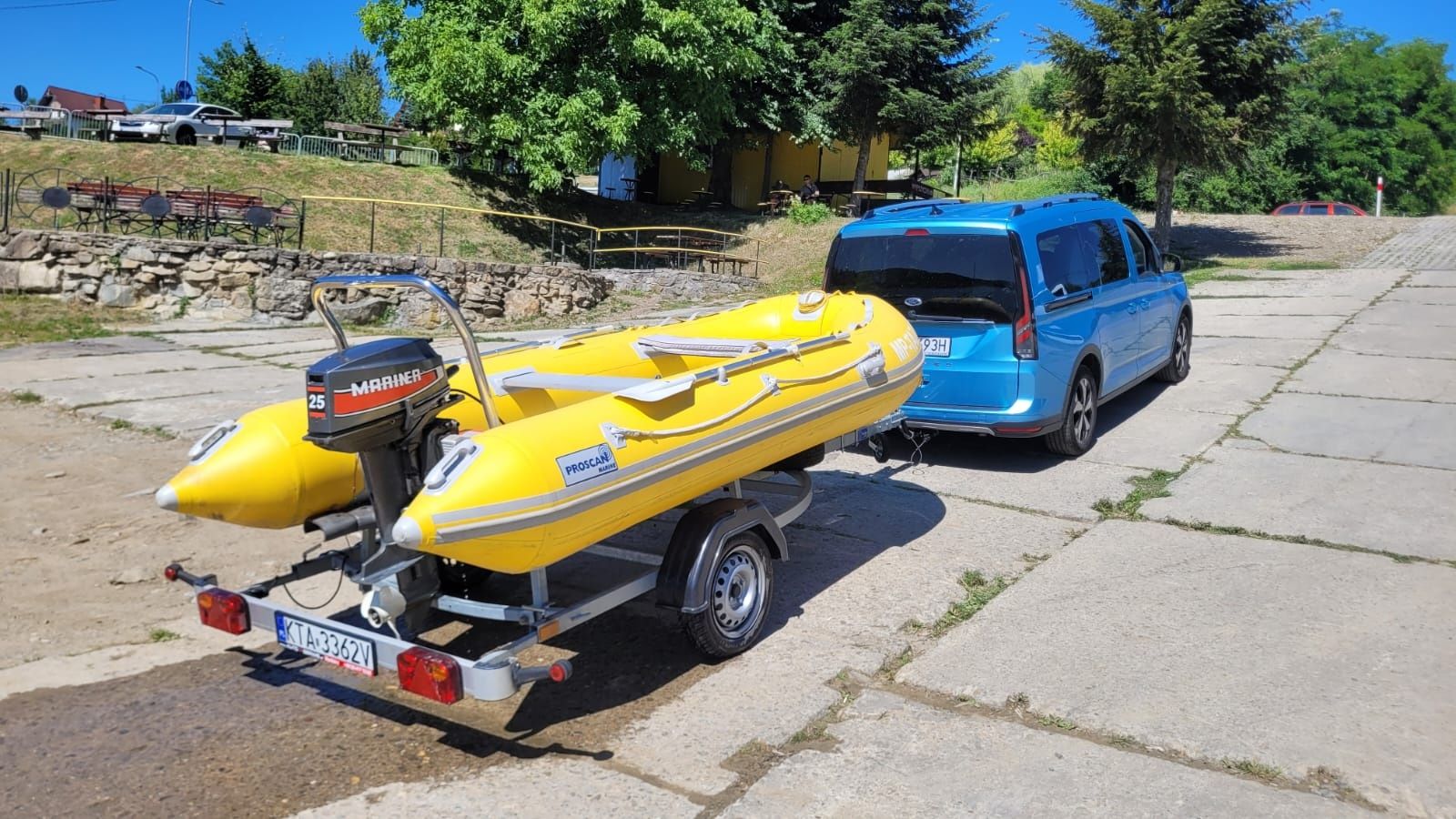 Ponton Proscan + silnik + przyczepka