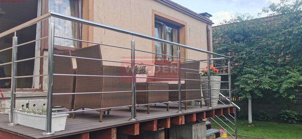 Balustrady ze stali nierdzewnej Malowane balkon Harfa schody