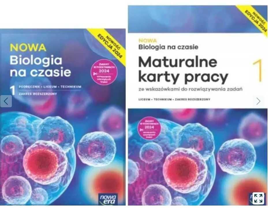 Zestaw Biologia na czasie 1 ZR NE Edycja 2024 + Karty pracy