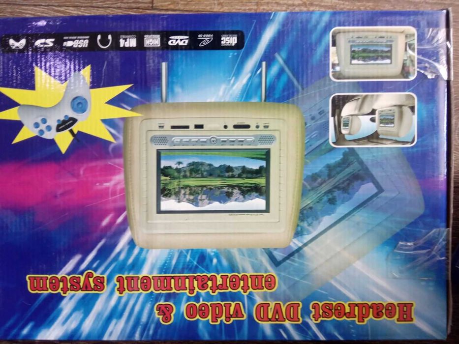 Підголівник із монітором і DVD-програвачем