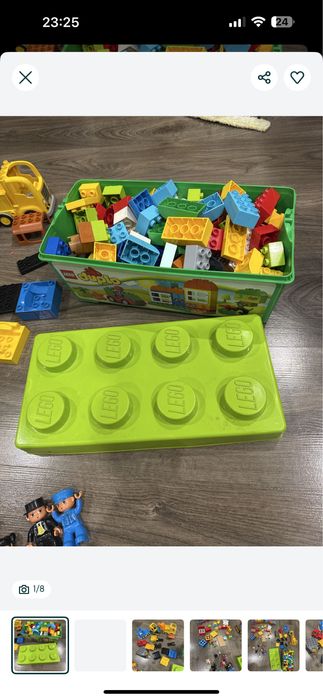 Lego duplo поїзд та кубики