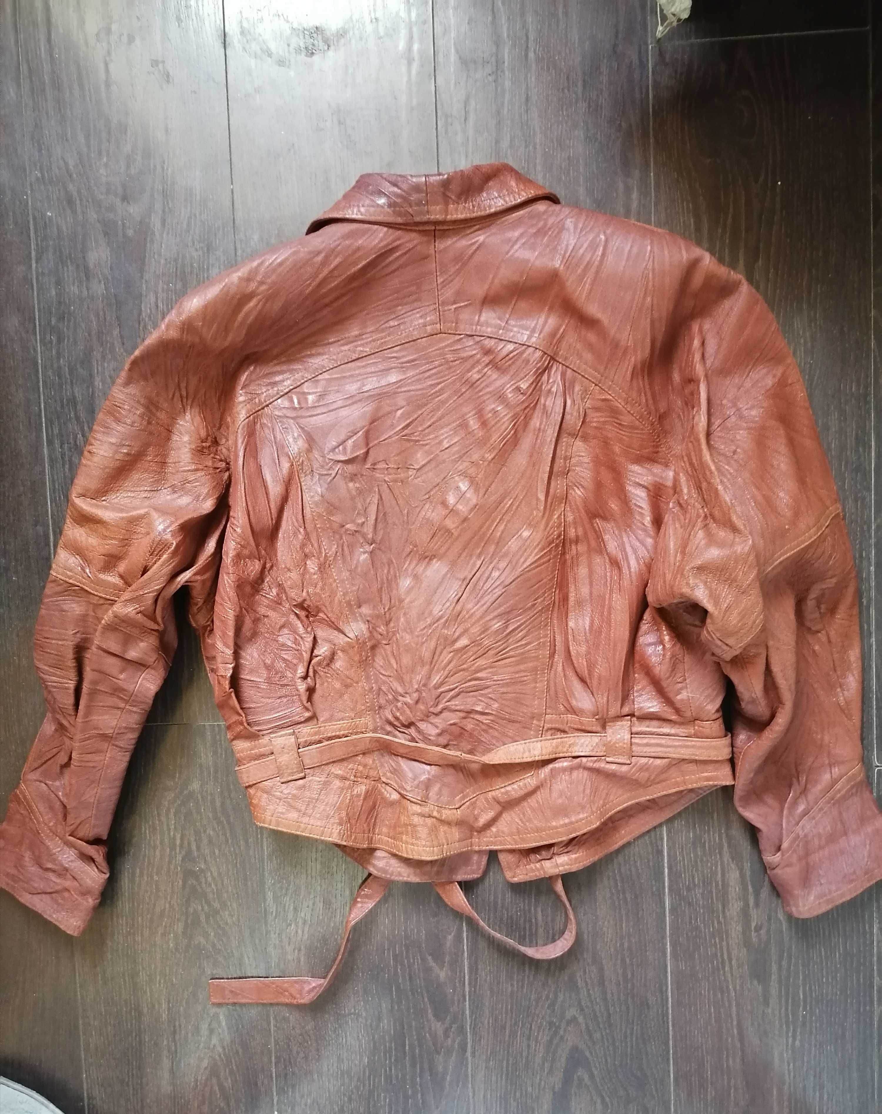 Куртка косуха терракот рыжая кожа р.46 - р.50 Golden Eagle