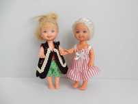 Unikatowe 2 małe lalki Mattel 1994 = Barbie Chelsea  wraz  z ubraniami
