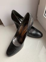 Buty szpilki czółenka wysoki gruby wygodny obcas GINO ROSSI 39,5