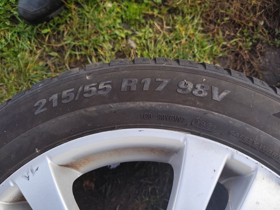 Felgi aluminiowe 17" 5x120 4 sztuki z oponami zimowymi 215/55