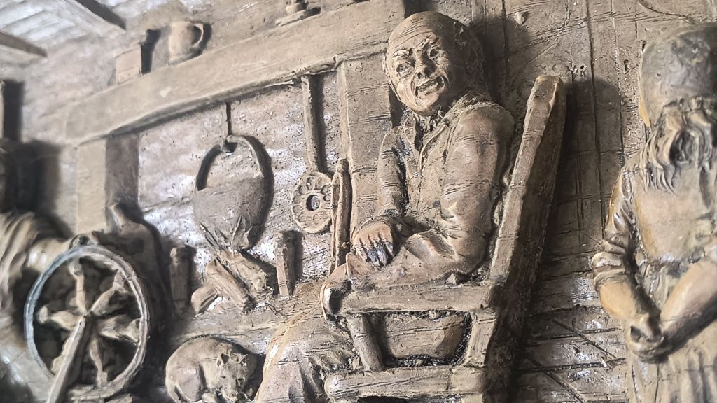 Obraz płaskorzeźba drewno