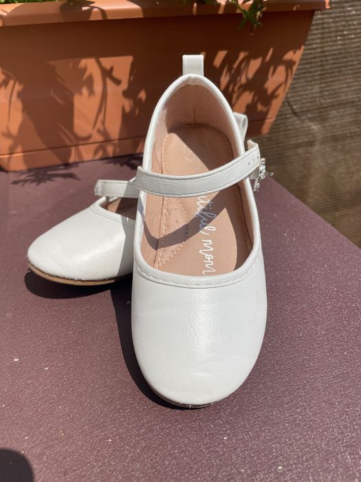 Baleriny dziewczęce białe