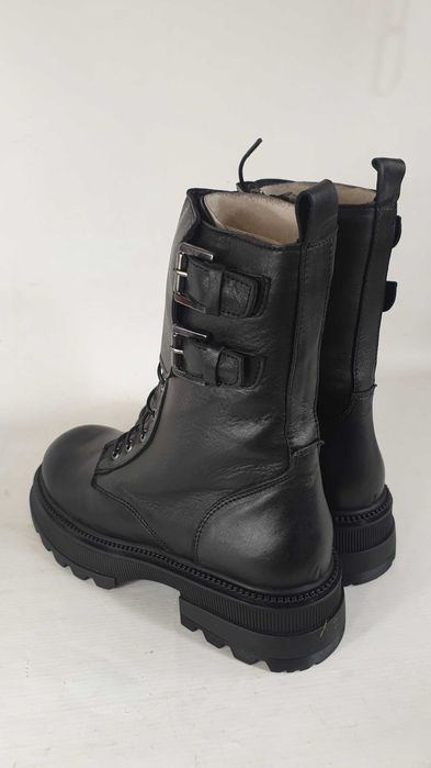 INUOVO SKÓRZANE nowe czarne  botki  39