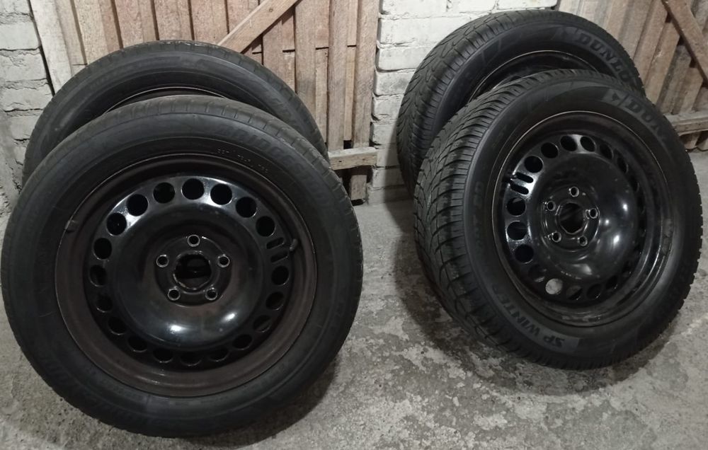 Koła stalowe 5x120z oponami zimowymi 225/55 R17