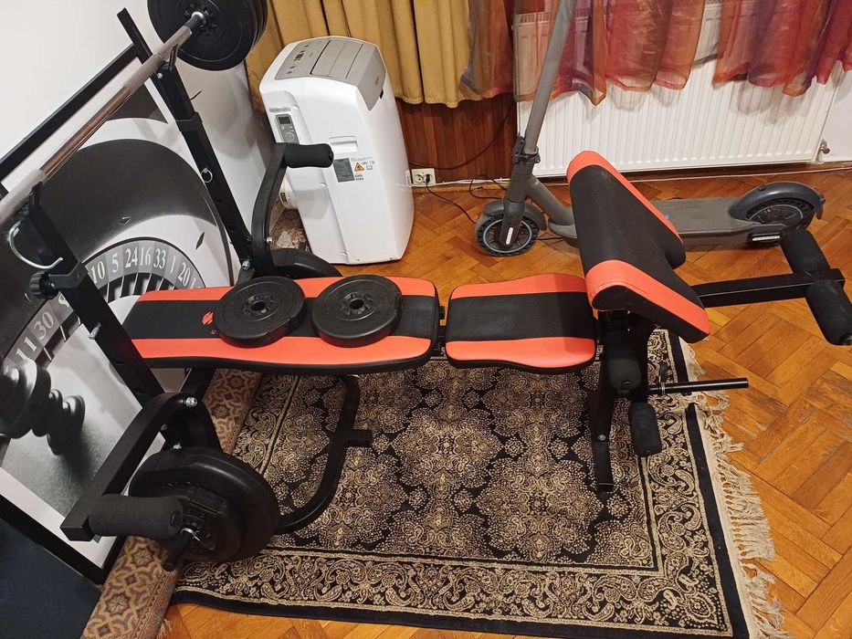 Zestaw kulturystyczny ławka do ćwiczeń Sapphire 60kg