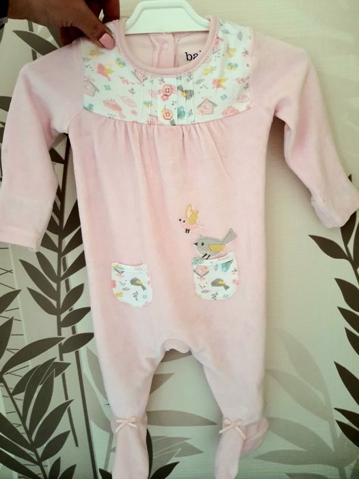 Pajac piżama śpioszki M&co. 56-62cm 0-3 miesiące