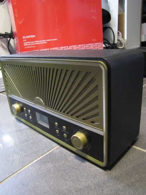 Radio cyfrowe w stylu retro złote BT Auna Glastonbury Go