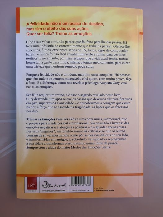 Livro Treinar as emoções para ser feliz de Augusto Cury
