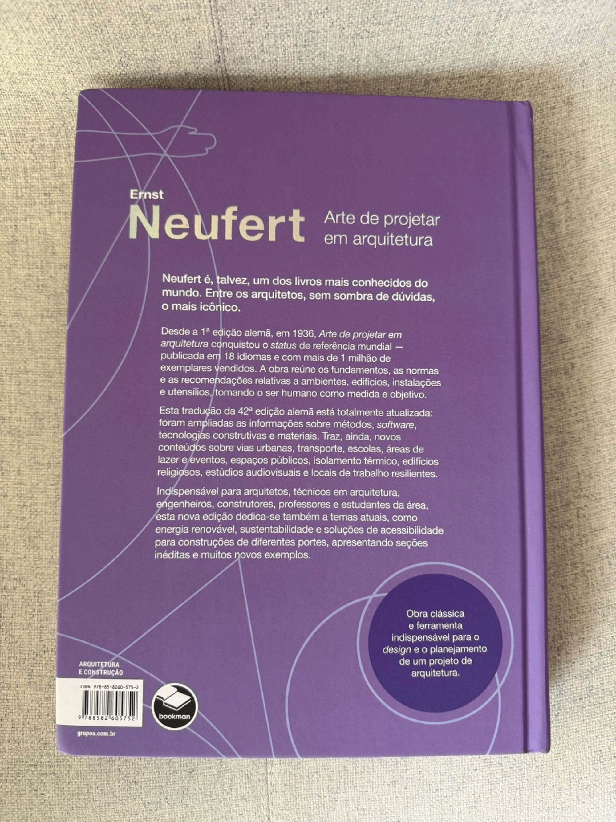 Livro novo! Neufert - Arte de projectar em arquitectura 42 edição
