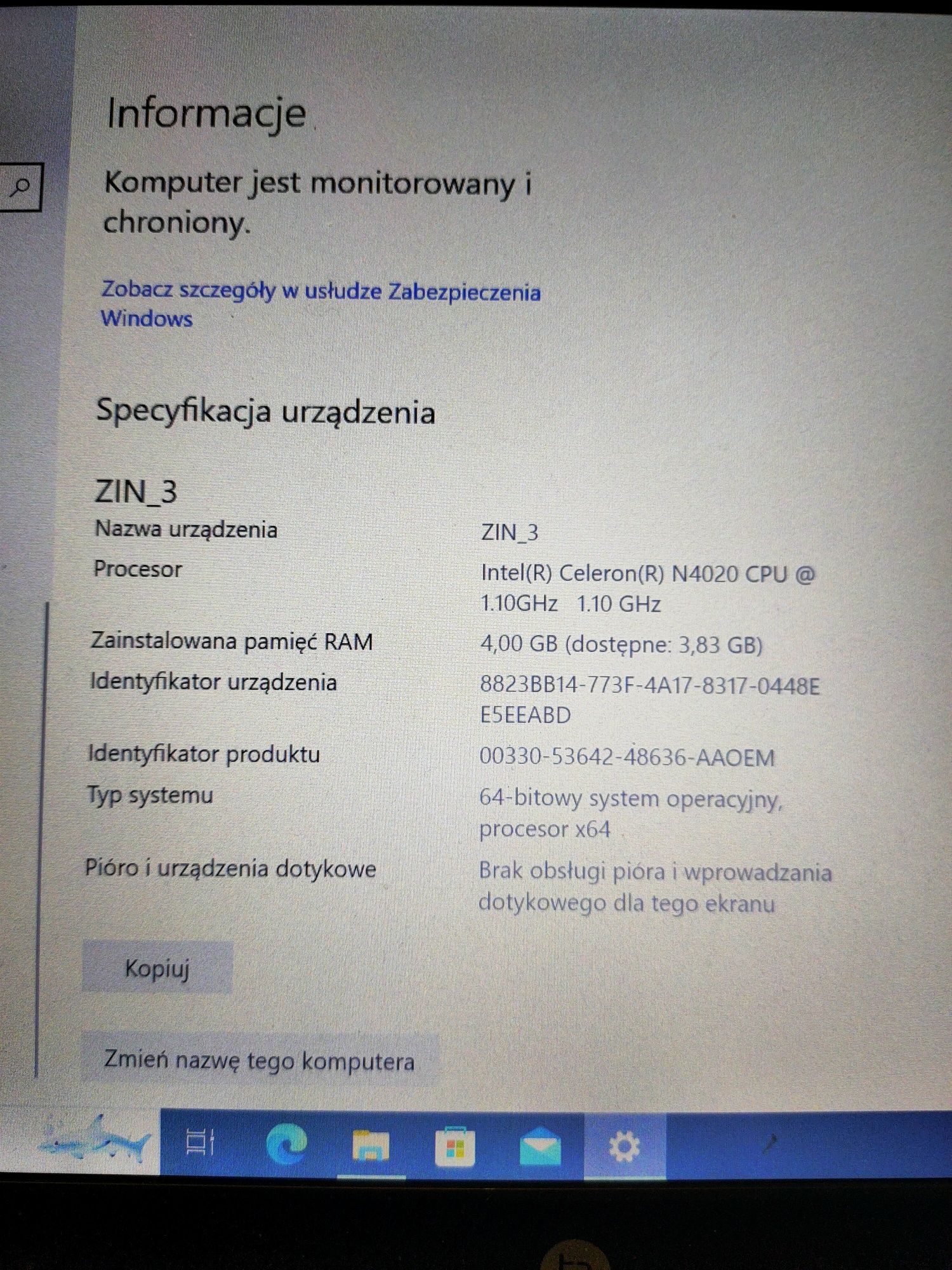 Laptop ZIN_3 praktycznie nowy. Okazja.