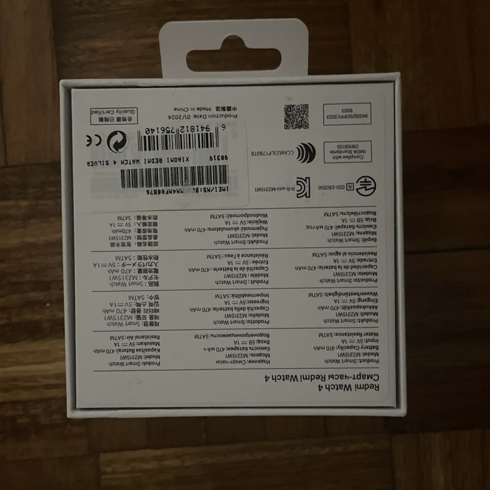 Xiaomi Redmi Watch 4 Prateado (NOVO)