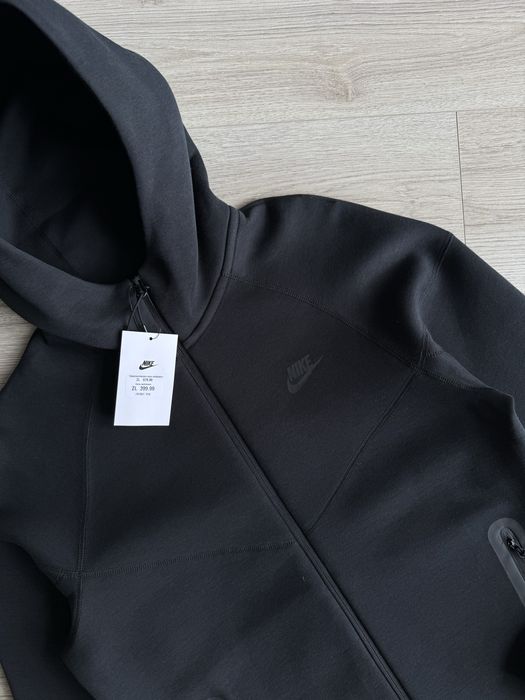 ОРИГІНАЛ | Кофта зіп худі Nike Tech Fleece Black теч зипка черная