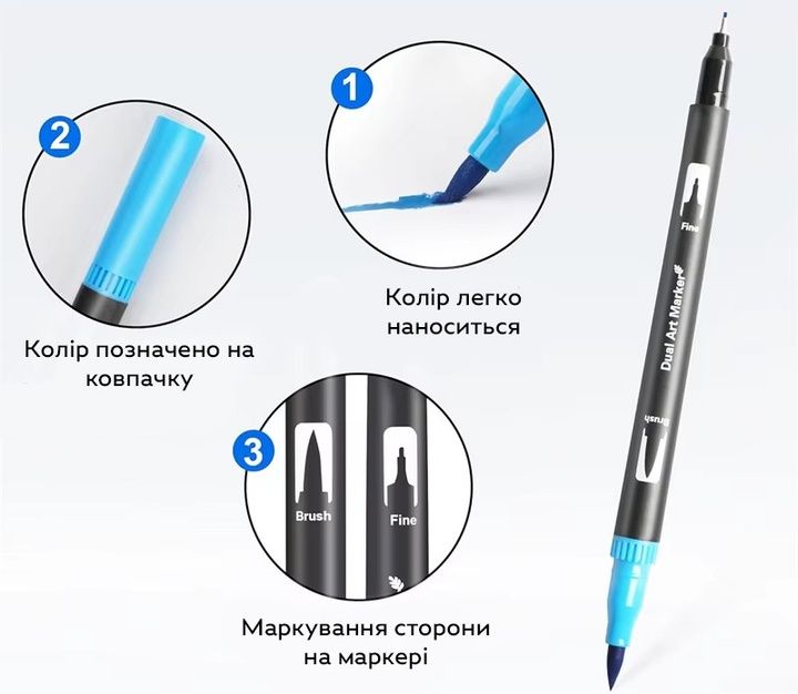 Детский набор двухсторонних маркеров для рисования 80 шт в кейс АКЦИЯ!
