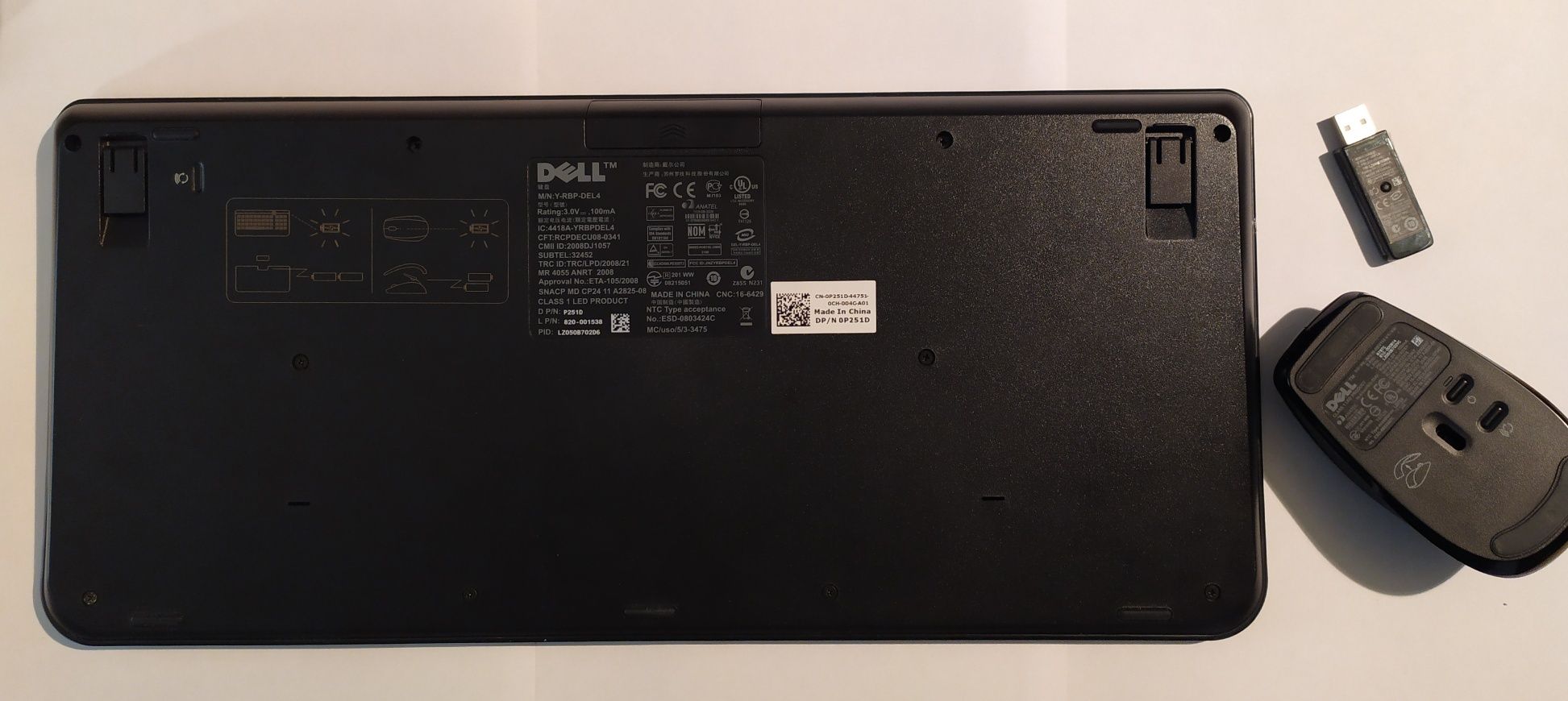 Klawiatura bezprzewodowa Dell Y-RBP-DEL4 wraz z myszką - komplet