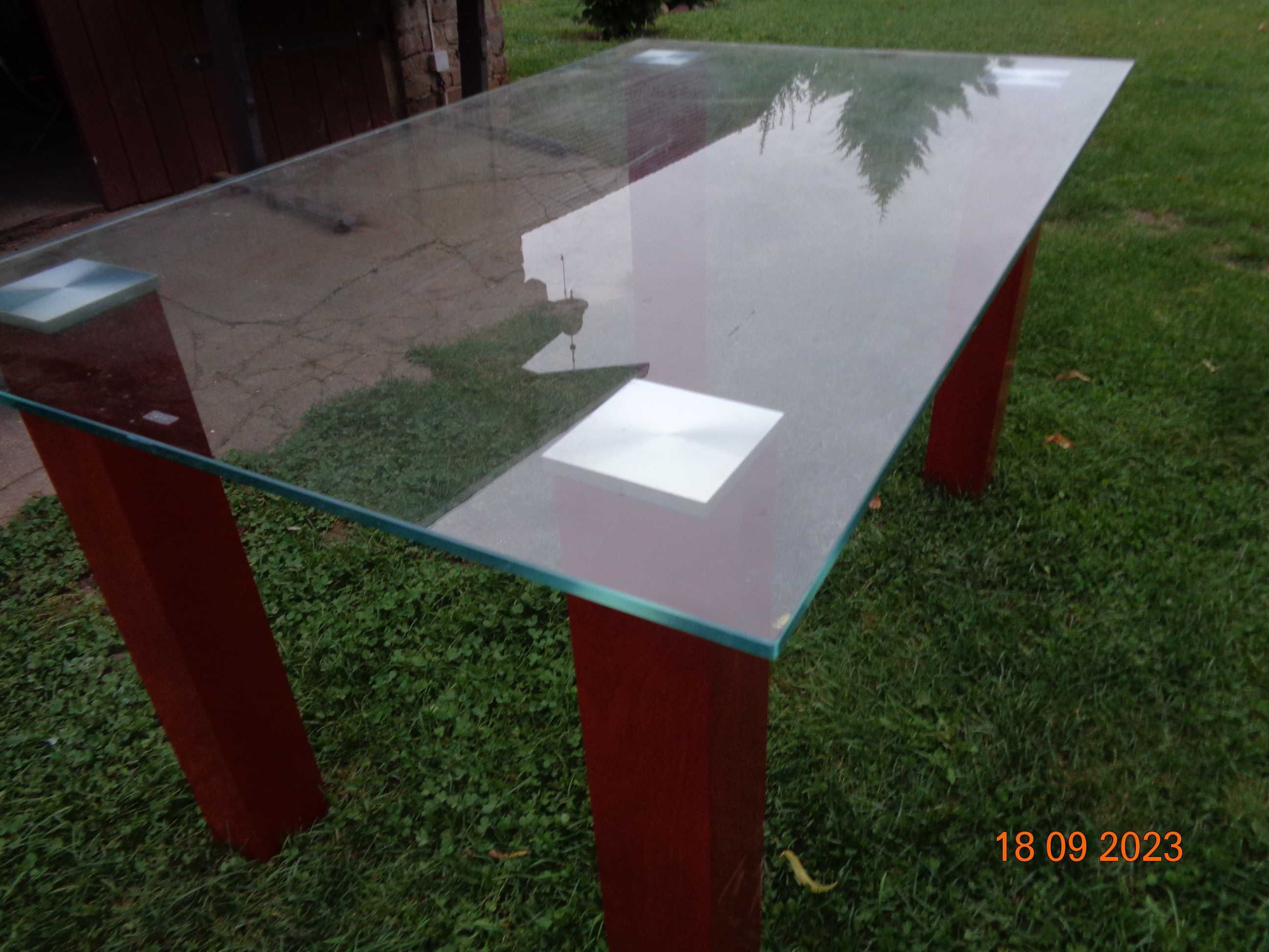 stół 150x90cm blat szklany