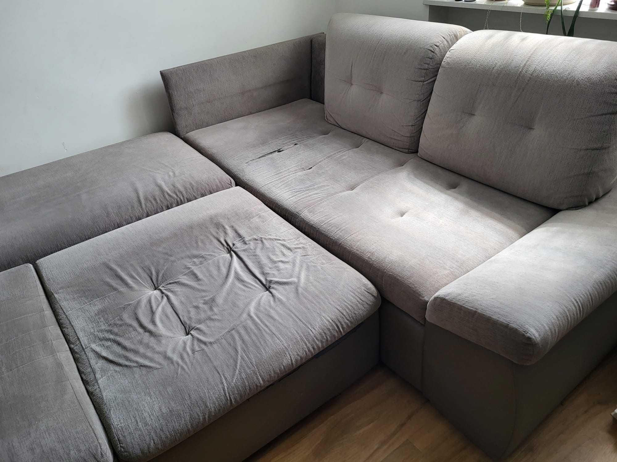 Narożnik z funkcją spania w kolorze Taupe
