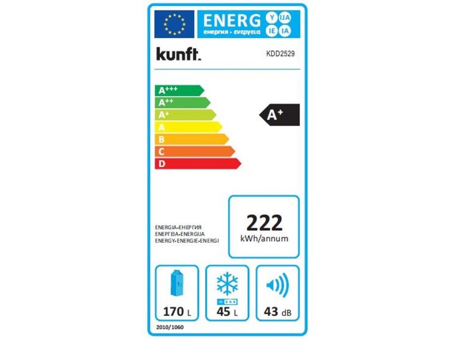 Frigorifico KUNFT worten 144cm - 215L