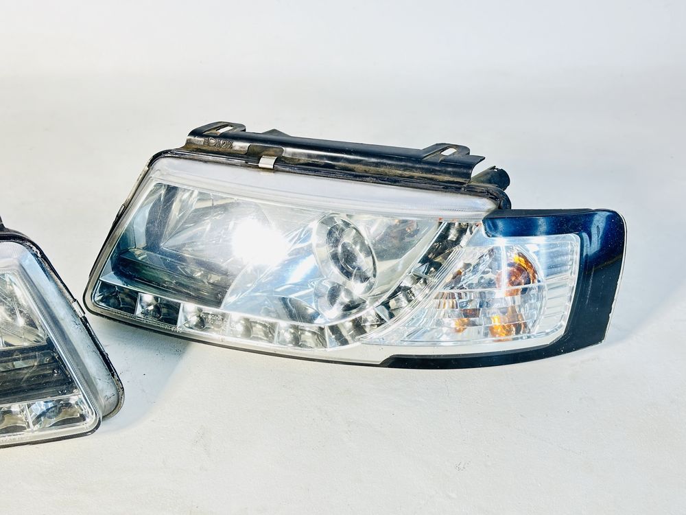 vw passat b5 lampy reflektory h1 led niexenon DRL prawa lewa