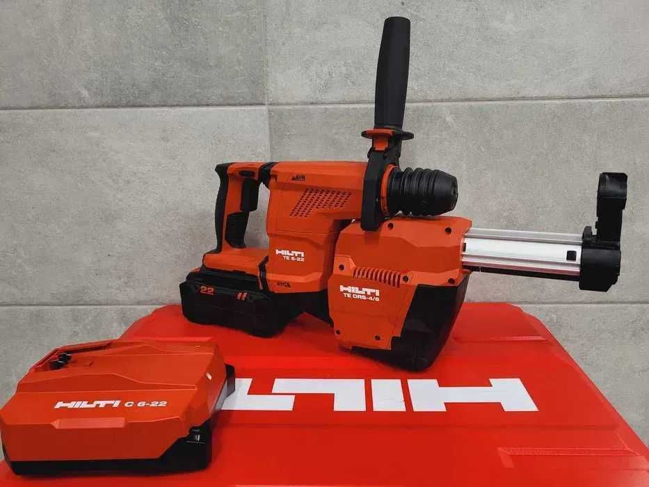 Młotowiertarka Hilti TE 6-22 Odkurzacz Hilti TE DRS 4/6 8Ah Nuron