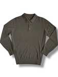 MASSIMO DUTTI cienki wełniany sweter koszulka polo wełna MERINO