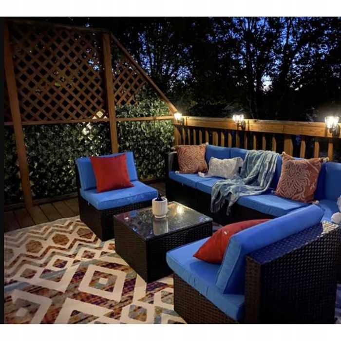 sztuczny żywopłot mata osłona balkonowa 3 m x 0,5 m zielona