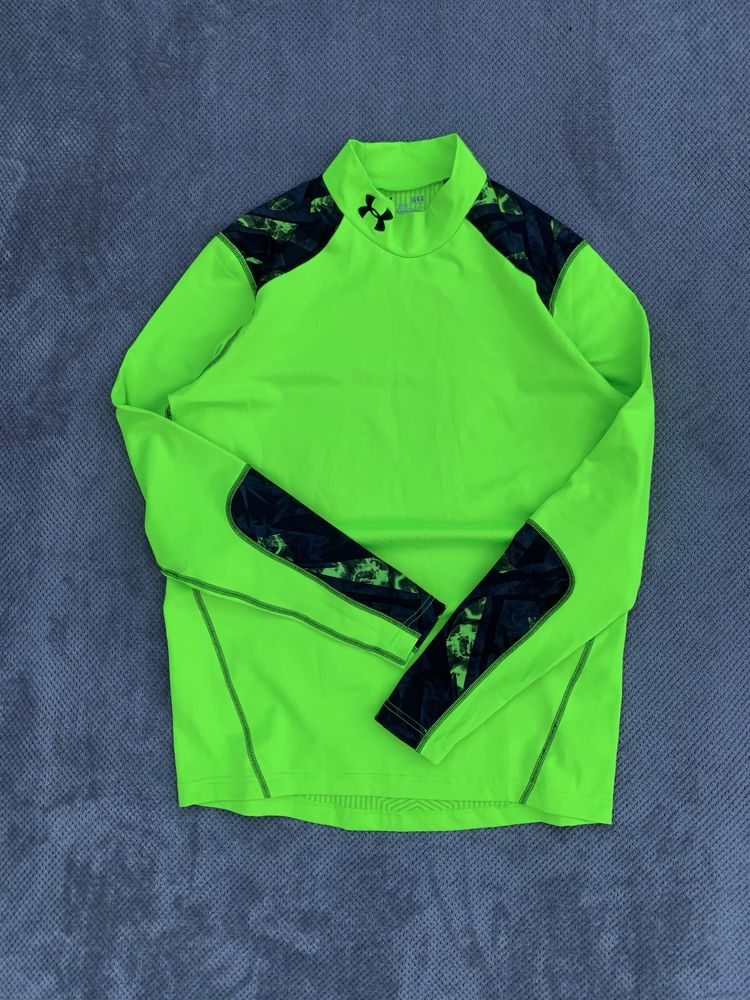 Under Armour Compression coldgear Long-Sleev Neon Green Size:L кофта