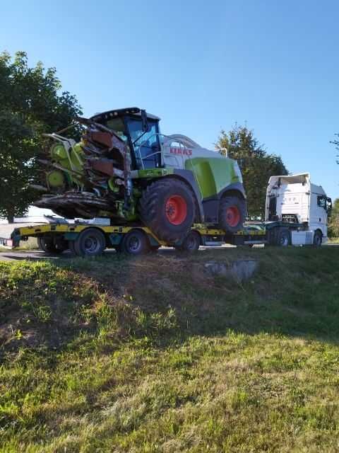 Transport maszyn budowlanych, rolniczych, palet, big bagów, domki