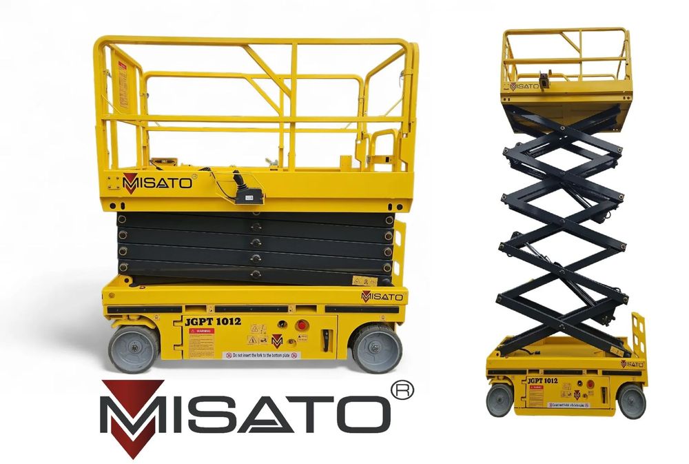 MISATO 1012  Podnośnik nożycowy kosz Misato 1012 12m zwyżka elektryczna samojezdna
