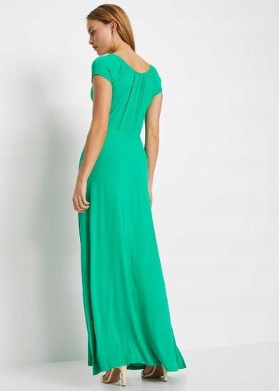 B.P.C sukienka zielona długa z wiskozy 40/42.