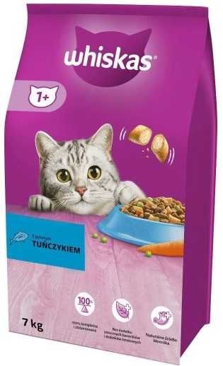 Whiskas sucha karma dla kota | TUŃCZYK | KRUCHE PASZTECIKI | 7 kg