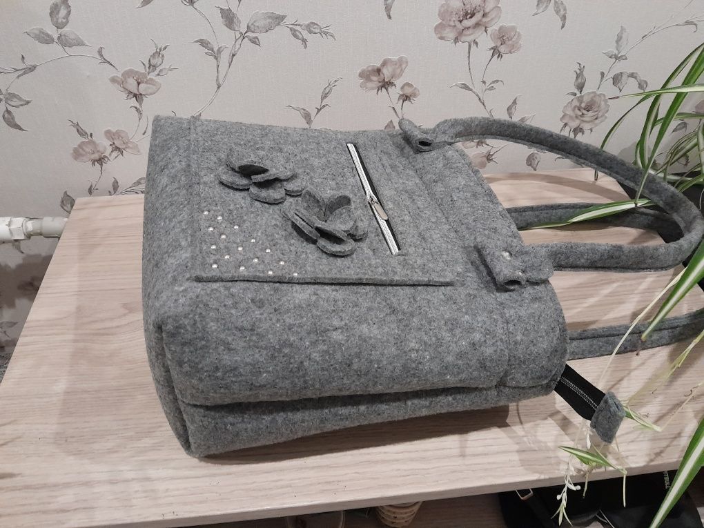 Torebka  shopperka z filcu filcowa A4