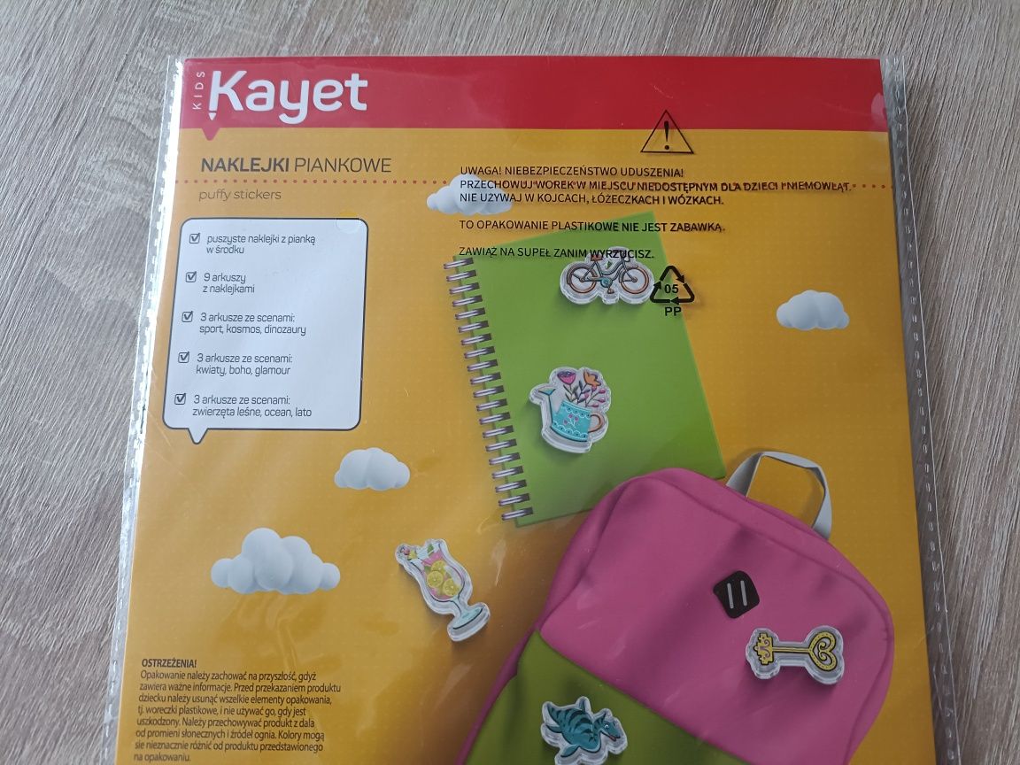 Naklejki piankowe 3 arkusze