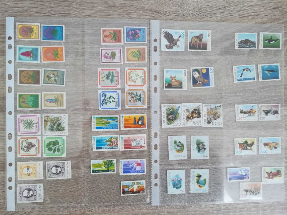 Conjunto de 340 selos de Portugal - Anos 60, 70 e 80