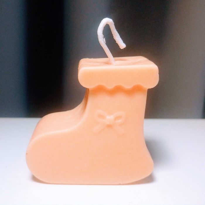 2 r. Świeczka sojowa naturalny ręcznie robiony Skarpety świąteczne.