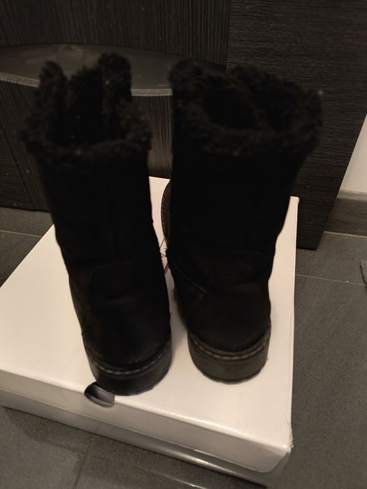 Skórzane buty zimowe