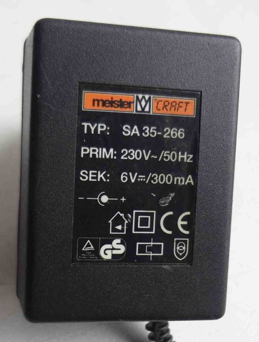 Блок питания Meister Craft SA35-266 6V 300mA адаптер, преобразователь