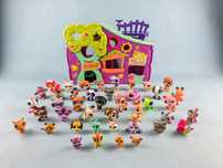 Zestaw Littlest Pet Shop LPS domek, figurki, akcesoria