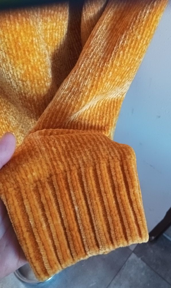 Sweter mięsisty musztardowy KapaluA rozmiar 2XL