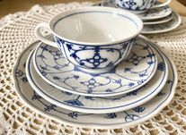 Komplet kawowy porcelana zastawa filiżanka talerzyki