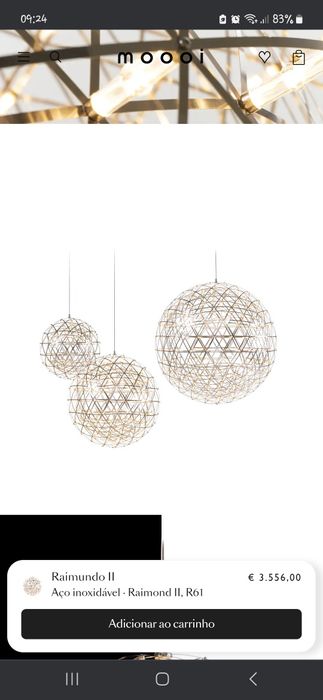 Candeeiro de Luxo moooi Raimond II 61 cm