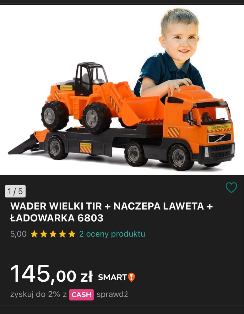 Ladowarka laweta tir volvo zestaw