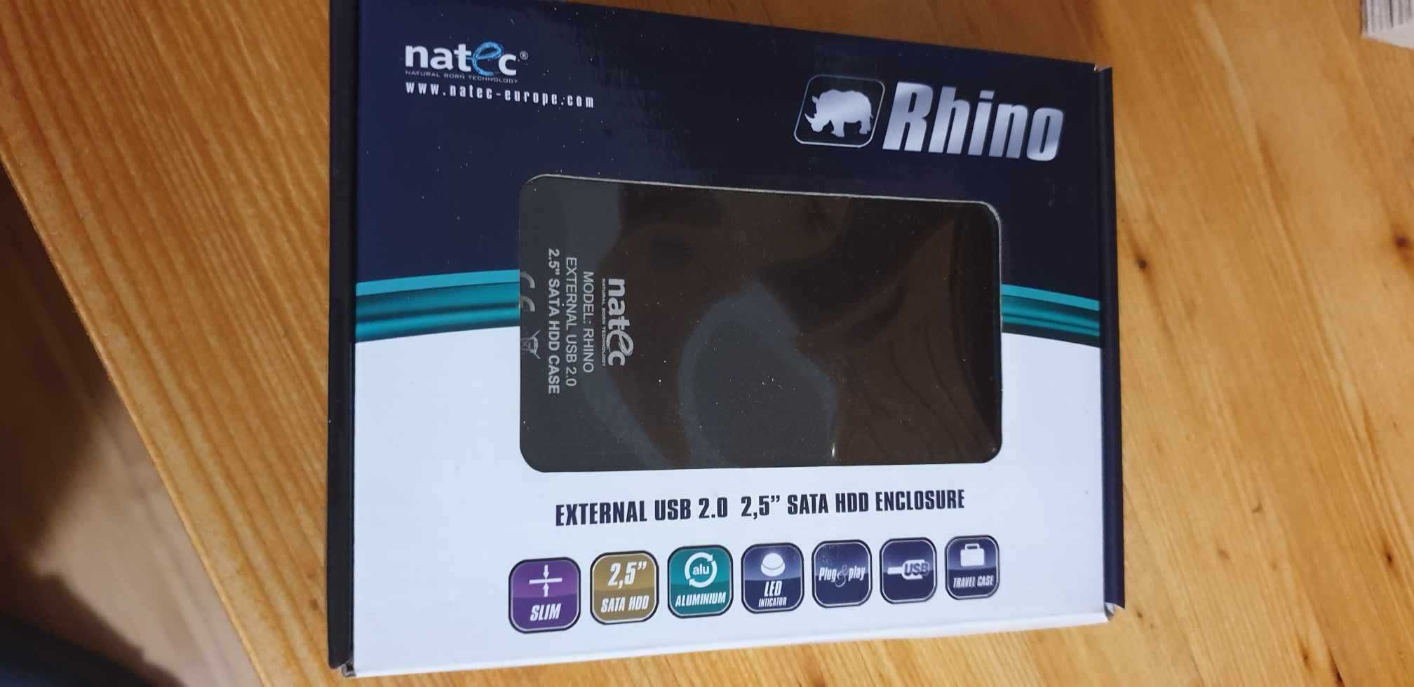 Natec Kieszeń HDD Zewnętrzna SATA RHINO 2,5" USB 2.0