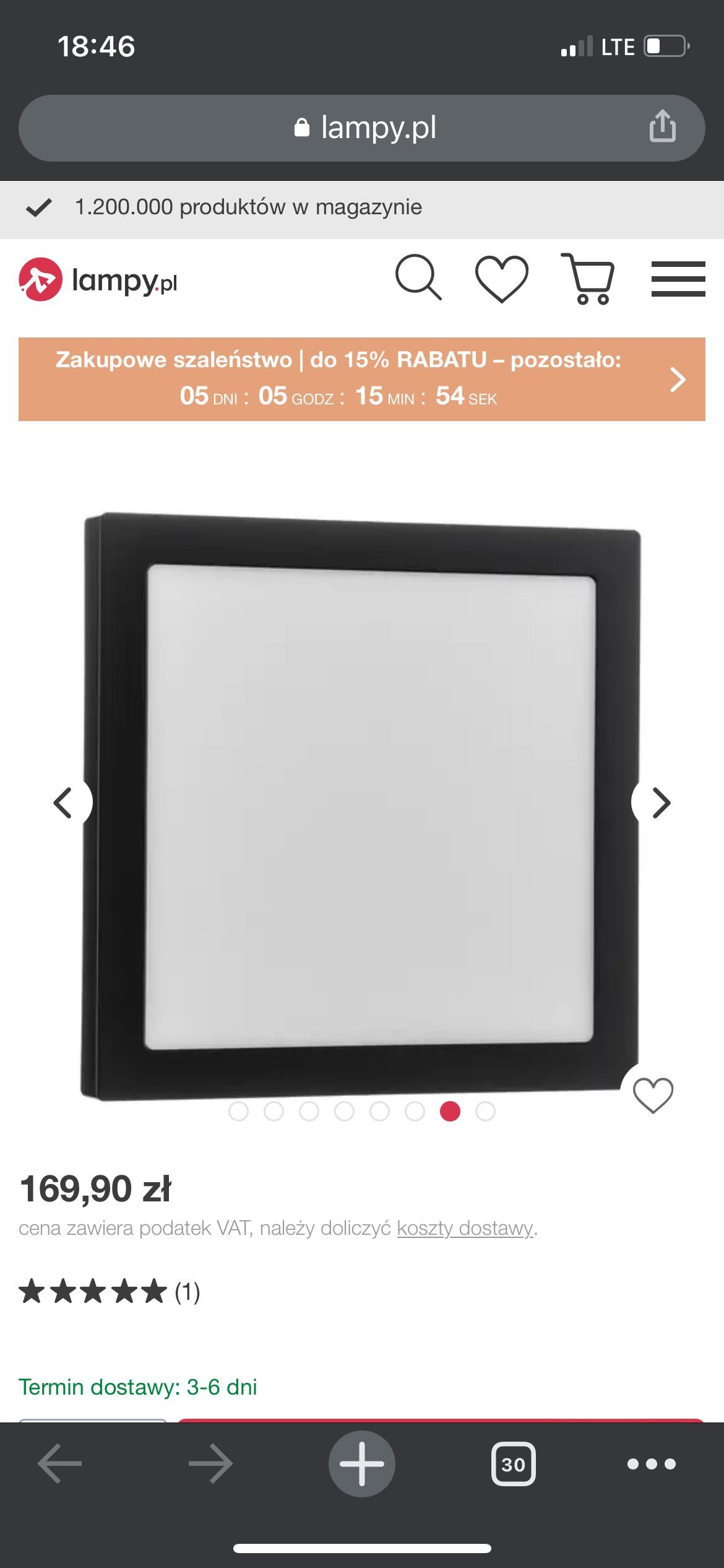 Paulmann Abia panel LED kątowy, czarny matowy NOWA